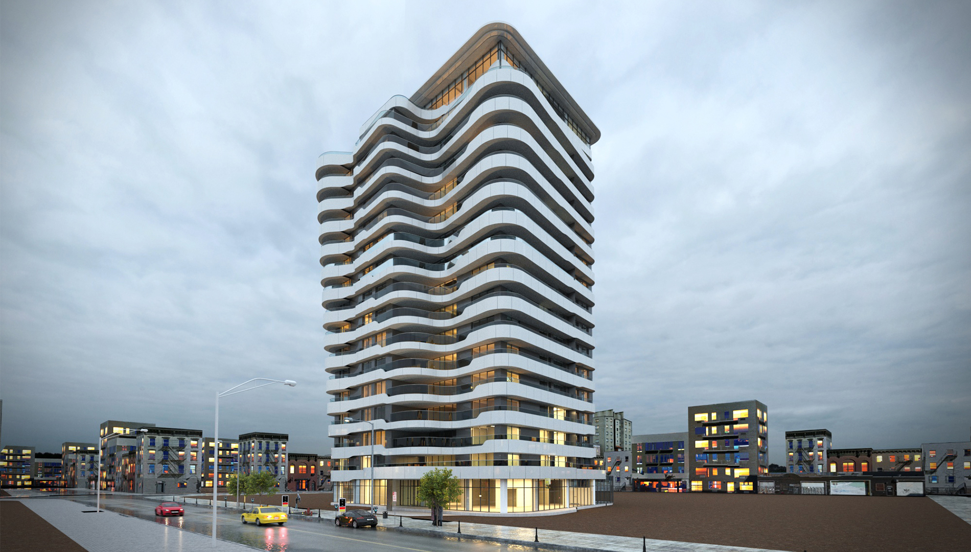 16 floors of commercial and residential building