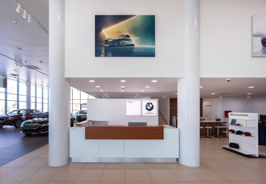 BMW Bavaria motors showroom interior