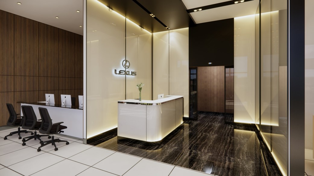 Lexus showroom interior design project